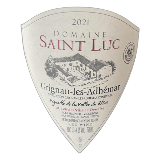 Rhône Valley Grignan-les-Adhémar Domaine Saint Luc 2021