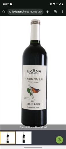 Sudoeste Irouléguy Brana Harri Gorri 2021