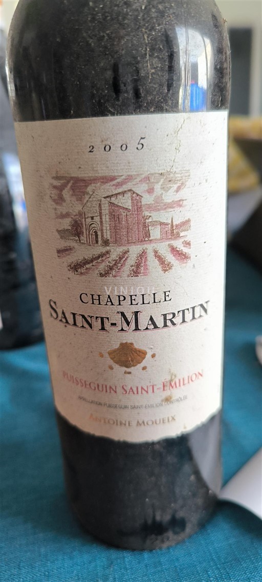 Bordeaux Puisseguin-saint-émilion Chapelle Saint-Martin 2005