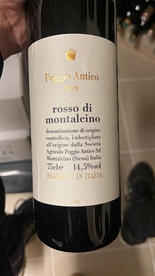Tuscany Rosso di Montalcino Poggio Antico 2020