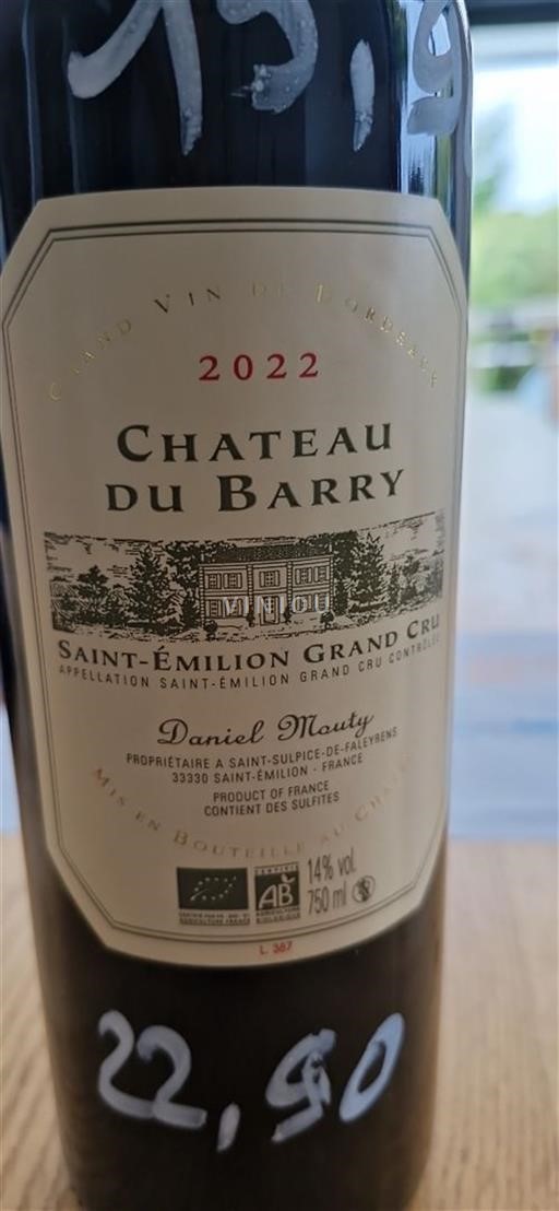 Bordeaux Saint-Émilion Grand Cru Château Barry 2022