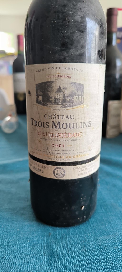 Bordeaux Haut-Médoc Cru Bourgeois Château Trois Moulins 2001
