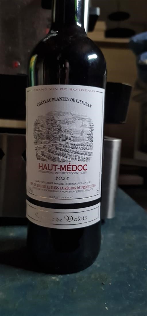 Bordeaux Haut-Médoc Château Plantey de Lieujean Comte de Valois 2023