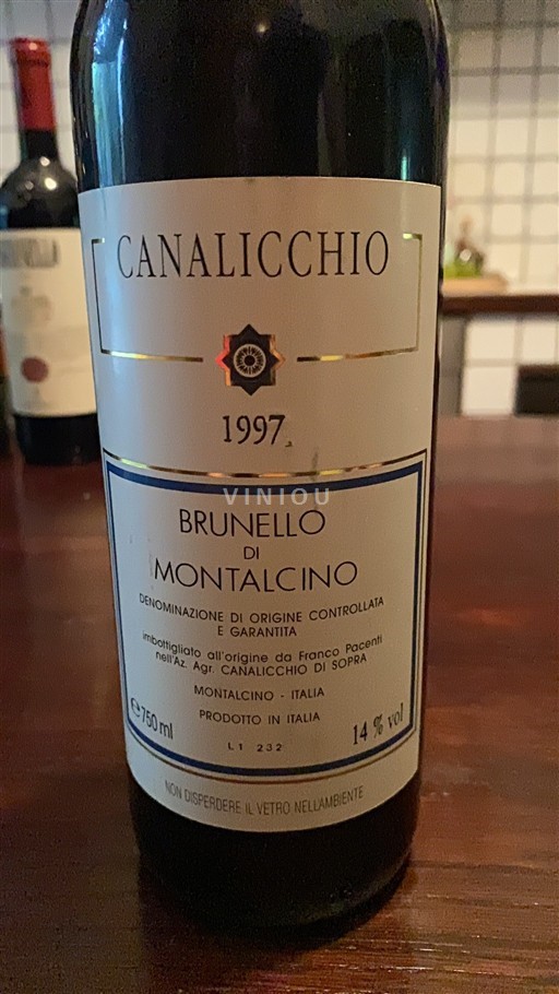 Toscana Brunello di Montalcino. Canalicchio 1997