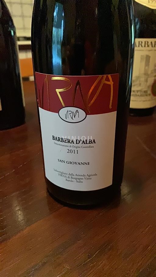 Piedmont Wines Barbera d'Alba Virna di Borgogno Virna San Giovanni 2011