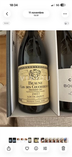 Burgundsko Beaune Premier Cru Louis Jadot Clos des Couchereaux 2017