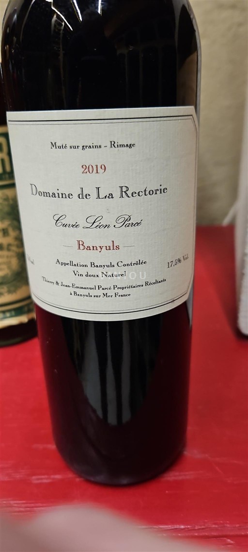 Roussillon Banyuls Domaine La Rectorie Léon Parcé 2019