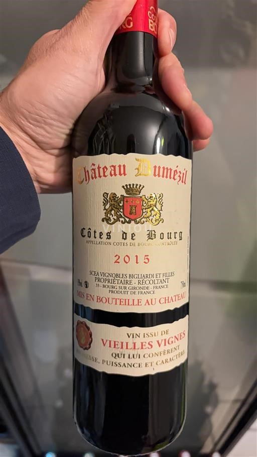 Burdeos Côtes-de-bourg Château Dumezil Vieilles Vignes 2015