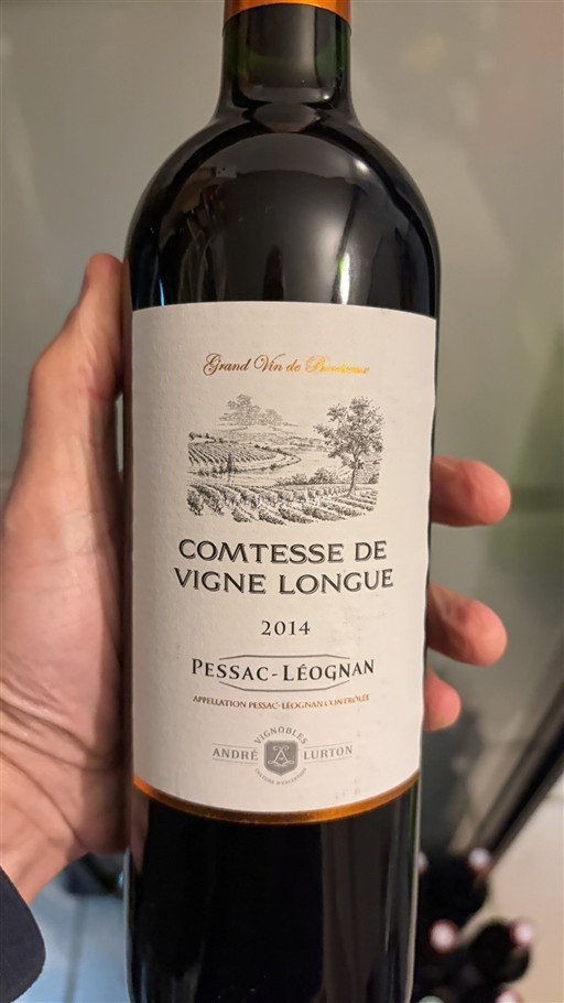 Bordeaux Pessac-Léognan André Lurton Comtesse de Vigne Longue 2014