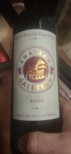 Burdeos Saint-Émilion Gran Cru Grand Cru Château Galeteau 2018
