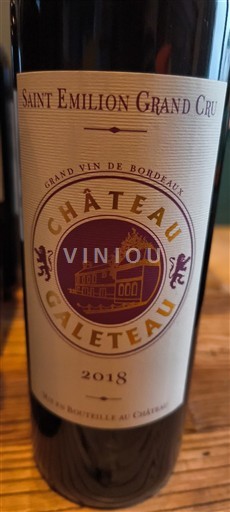 Bordeaux Saint-Émilion Grand Cru Grand Cru Château Galeteau 2018