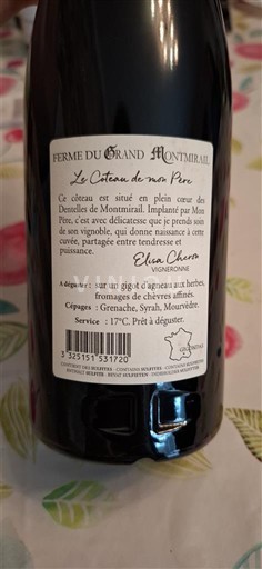 Rona dolina Gigondas Ferme du Grand Montmirail Le Coteau de mon Père 2022