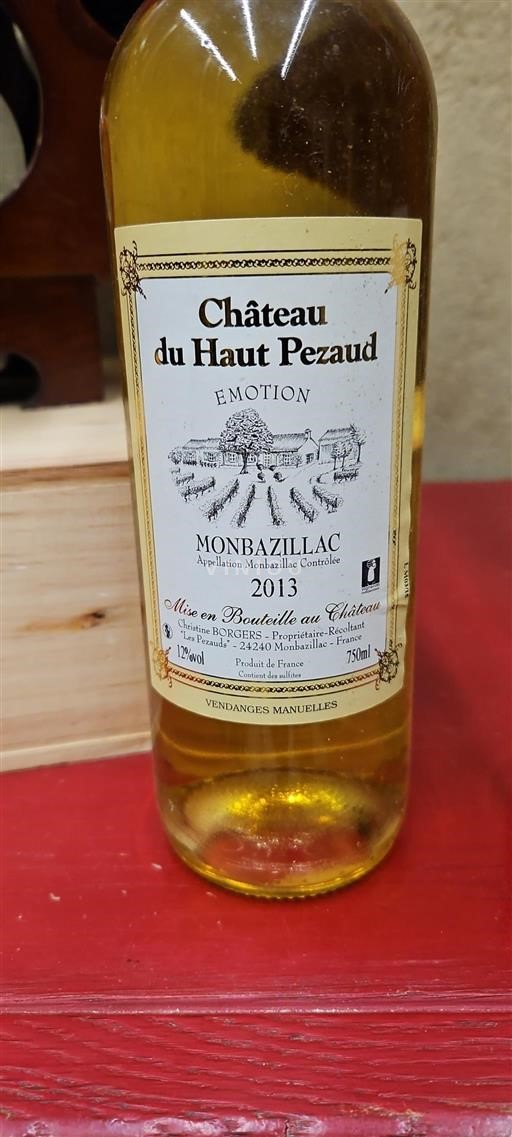 Lounais-Ranska Monbazillac Château Haut Pezaud Émotion 2013