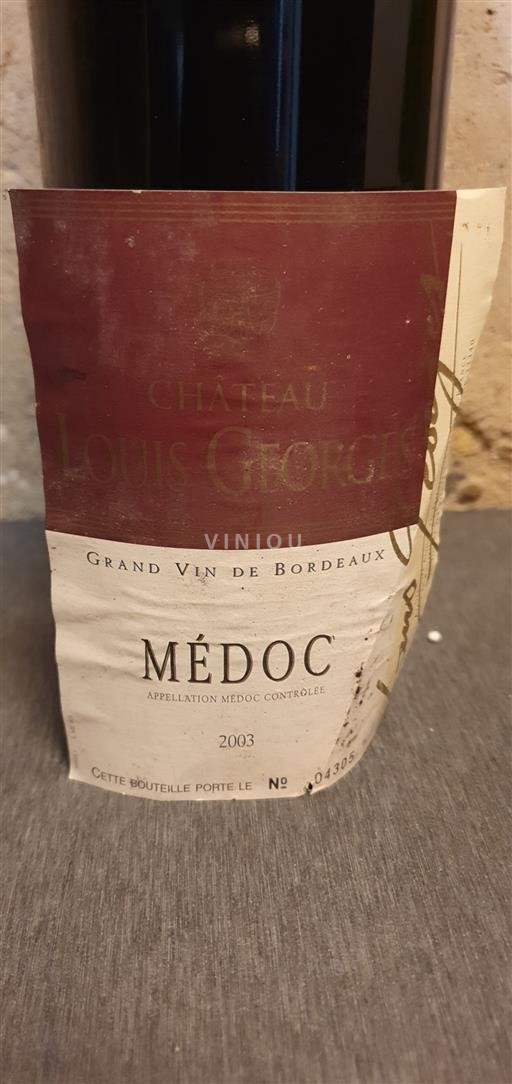Bordeaux Médoc Château Louis Georges 2003