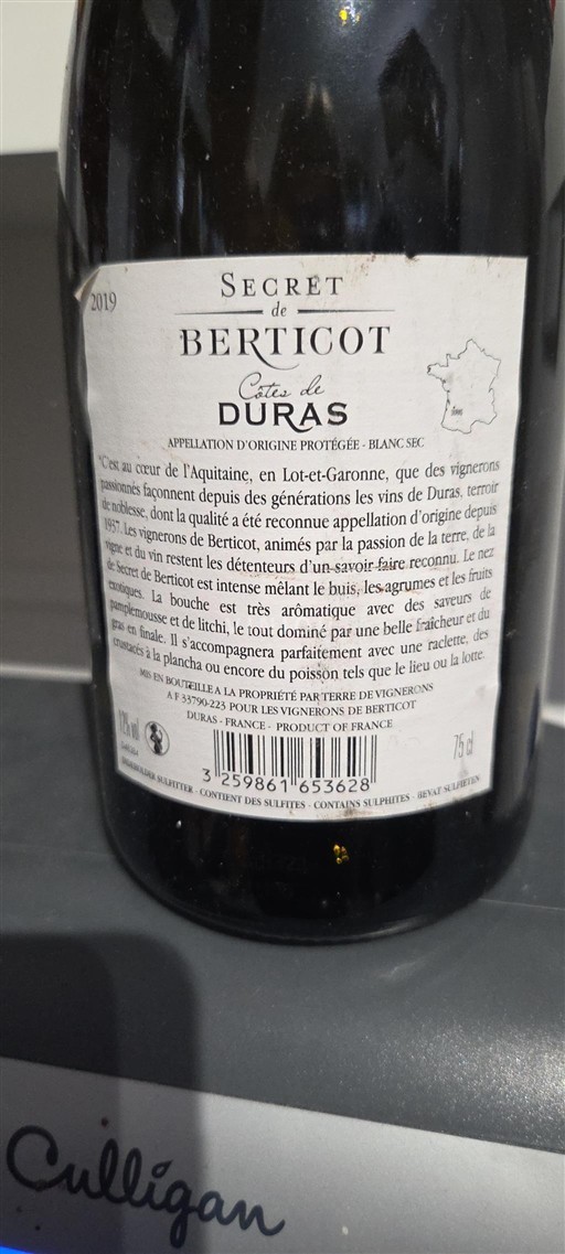 Zuidwest-Frankrijk Côtes-de-duras Berticot Secret de Berticot 2019