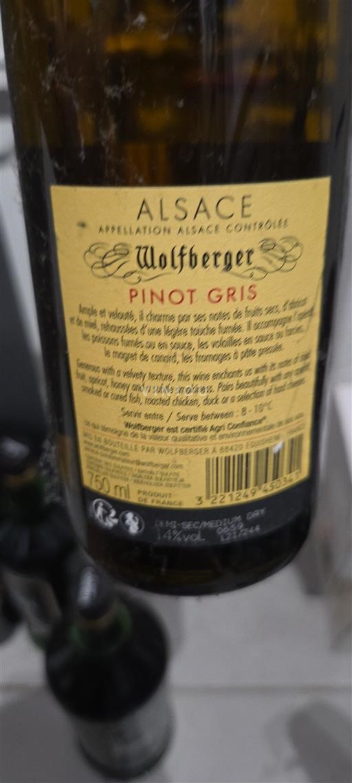 Alsacia Grand Cru Wolfberger Pinot Gris Sin añada