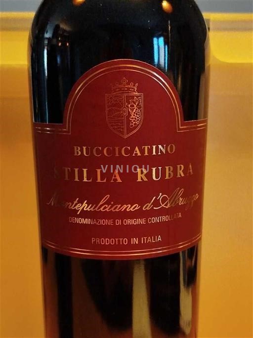 Abruzzo Montepulciano d'Abruzzo Buccicatino Stilla Rubra 2018