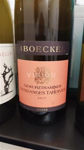 Alsace Không được chỉ định Vendanges Tardives Boeckel Gewurztraminer Vendanges Tardives 2017