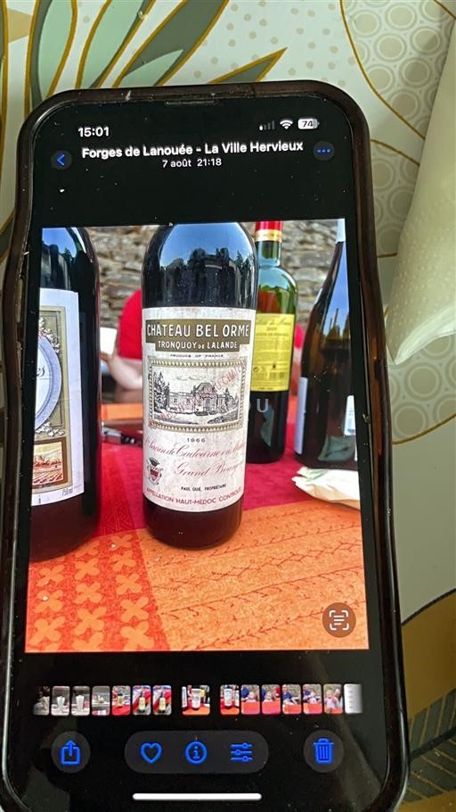 Bordeaux Haut-Médoc Château Bel Orme Tronquoy de Lalande 1966