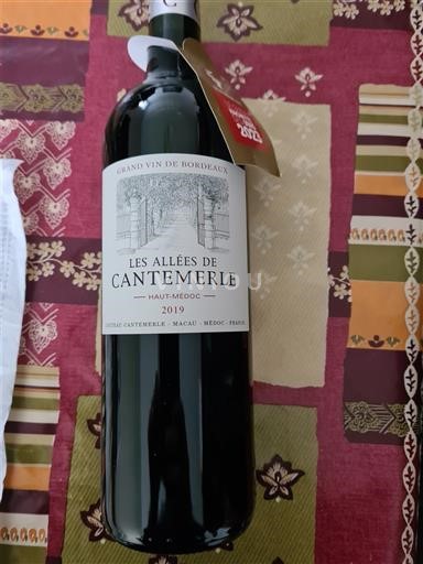 Bordeaux Haut-Médoc Cantemerle Les Allées de Cantemerle 2019