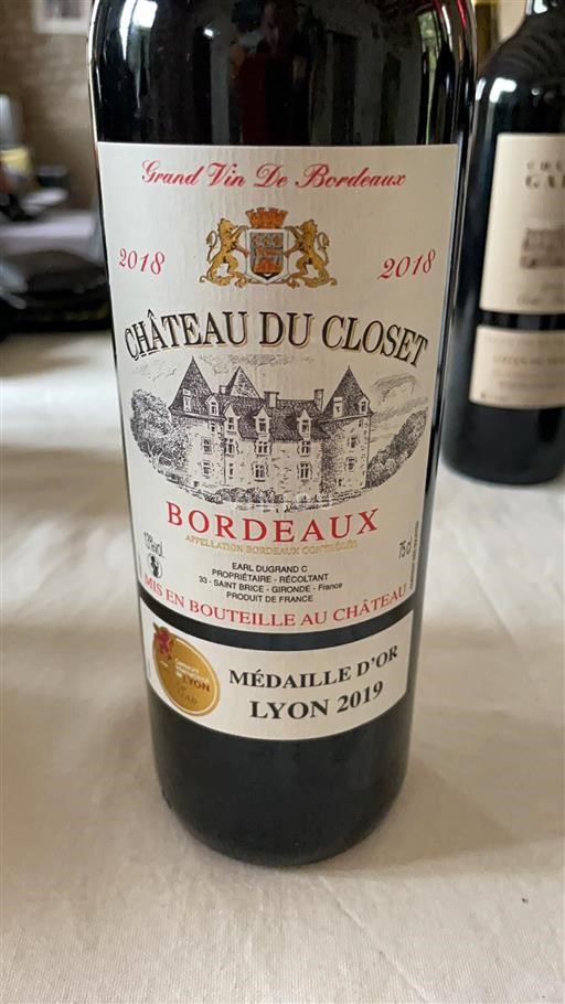 Bordeaux Château Closet 2018
