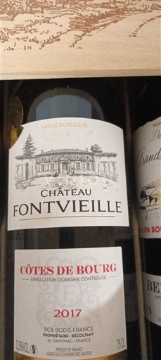 Bordeaux Côtes-de-bourg Château Fontvieille 2017