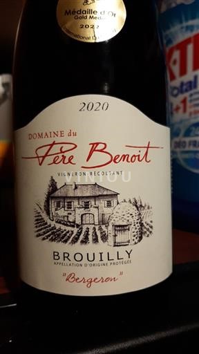 Beaujolais Brouilly Domaine Père Benoit Bergeron 2020