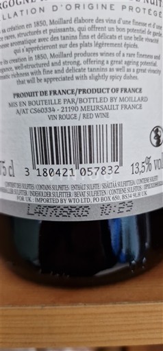 Burgundy Unspecified Grand Cru Moillard Non-Vintage