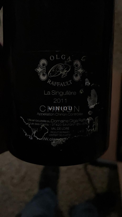 Loiredalen Chinon Domaine Olga Raffault La Singulière 2011