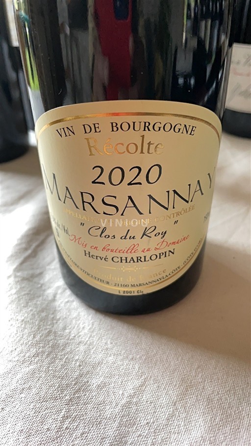 Bourgondië Marsannay Hervé Charlopin Clos du Roy 2020
