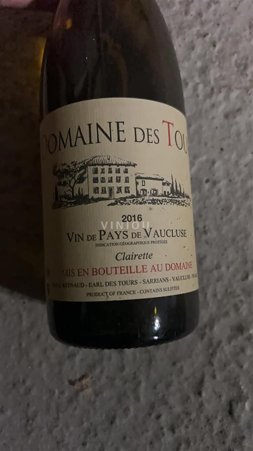 Rhônedalen Ospecificerad Domaine Des Tours Clairette 2016