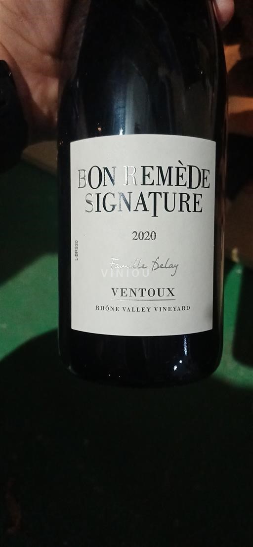 Vallée du Rhône Ventoux Famille Delay Bon Remède Signature 2020