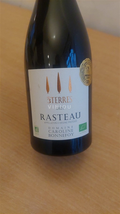 Rhônetal Rasteau Domaine Caroline Bonnefoy Les 3 Terres 2021