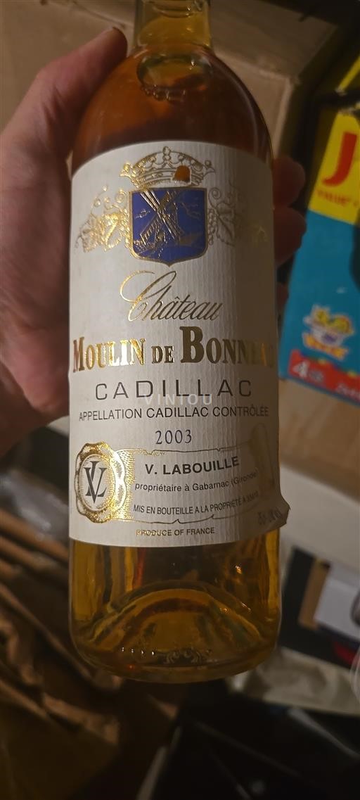 Bordeaux Cadillac Château Moulin de Bonnet 2003
