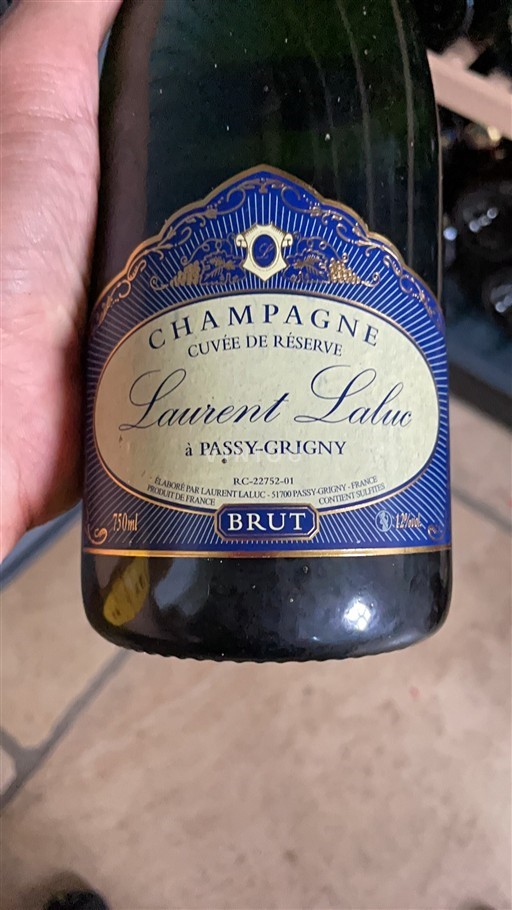 Vin Effervescent Blanc brut Cuvée de Réserve Laurent Laluc Non millésimé France Champagne AOC methode_traditionnelle