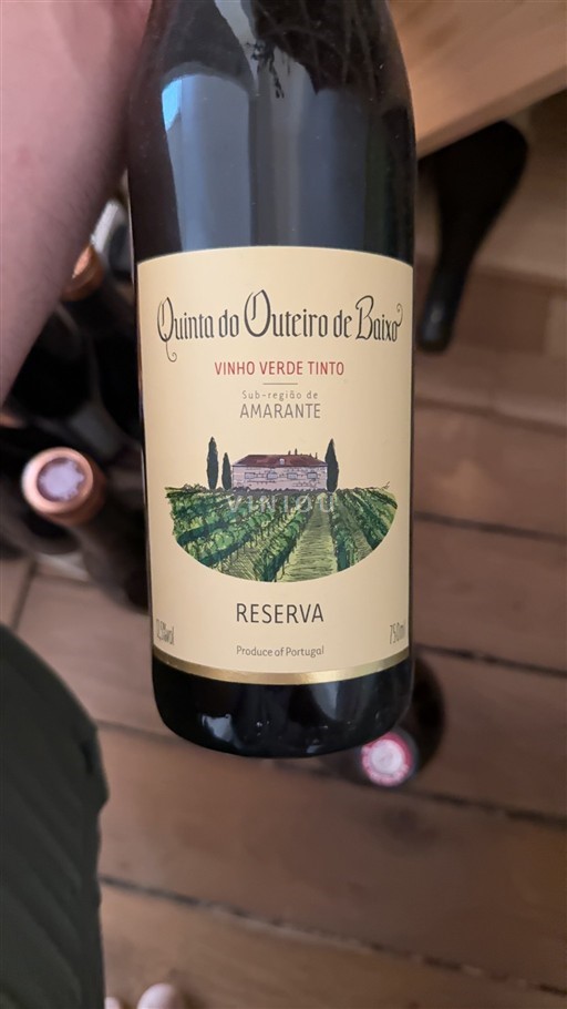 Bồ Đào Nha Rượu vang xanh Quinta do Outeiro de Baixo Reserva 2022