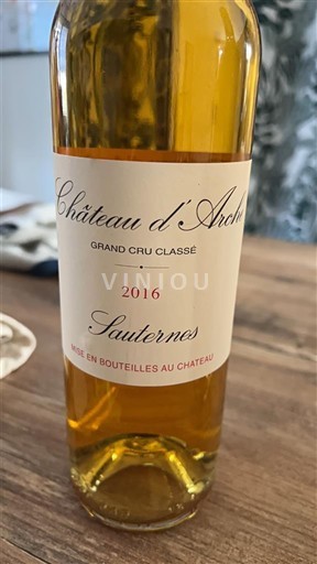 Bordeaux Sauternes Grand Cru Château Arche 2016