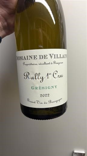 Burgundy Rully Premier Cru Domaine A. et P. de Villaine Rully 1er Cru Grésigny 2022