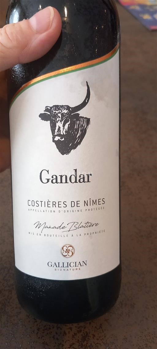 Rhônetal Costières de Nîmes Gallician Gandar Ohne Jahrgang