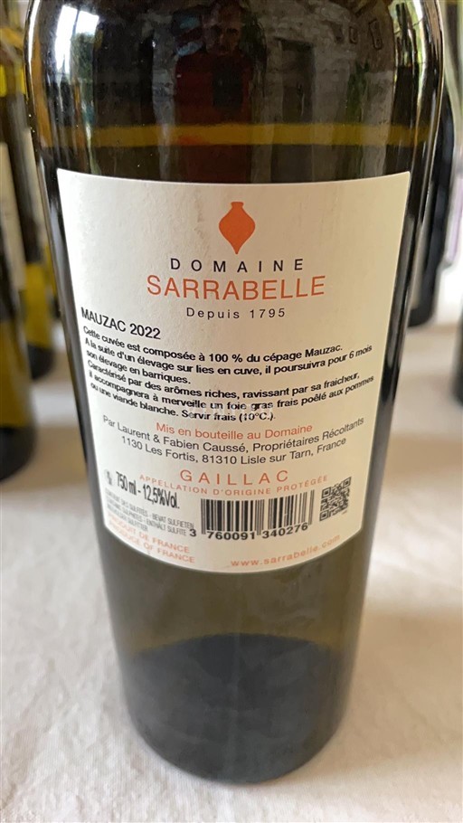 Zuidwest-Frankrijk Gaillac Domaine Sarrabelle Mauzac 2022