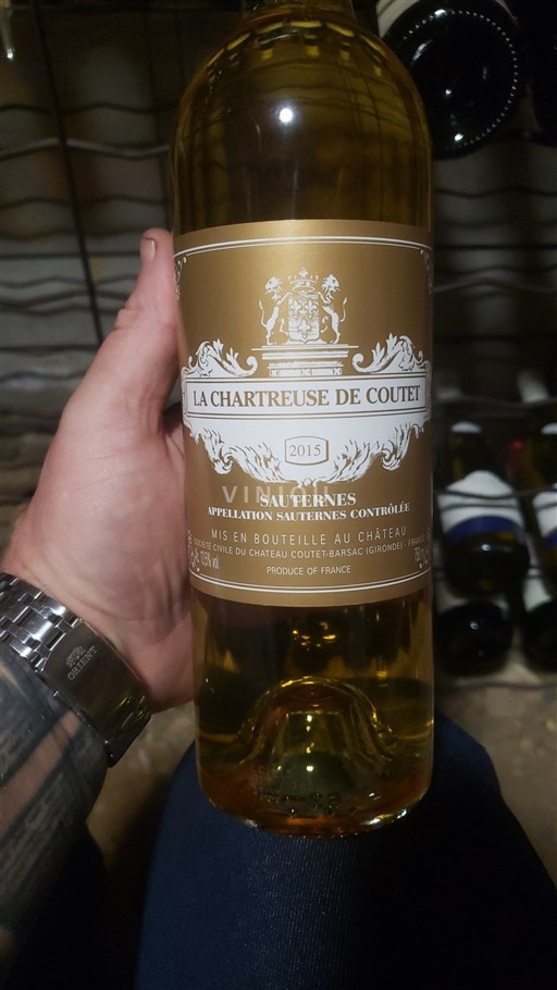 Bordeaux Sauternes La Chartreuse de Coutet 2015
