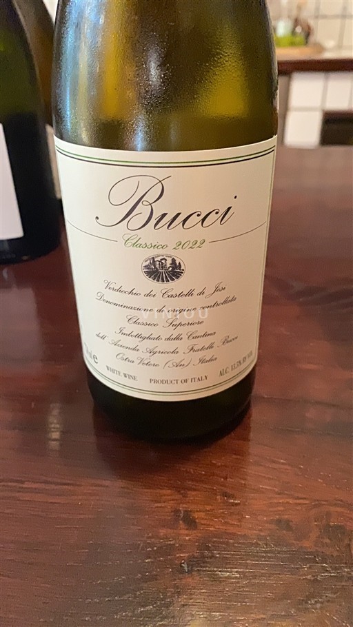 Marche Jesin linnavuorten Verdicchio Bucci Classico 2022