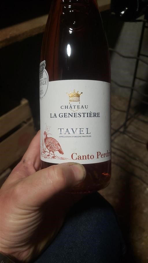 Rhônen laakso Tavel Château La Genestière Canto Perdrix Ei vuosikertaa