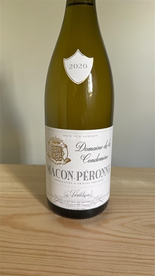 Vin Blanc sec Domaine La Condemine 2020 France Bourgogne Mâcon et mâcon-villages AOC
