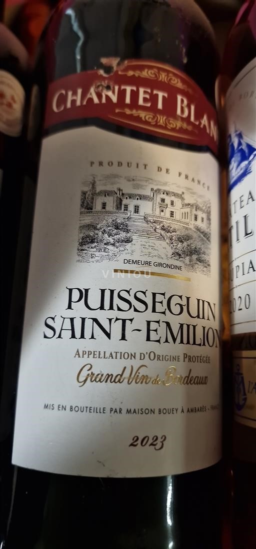 Bordeaux Puisseguin-Saint-Émilion Chantet Blanc 2023