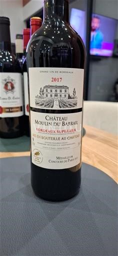 Bordeaux Bordeaux Supérieur Château Moulin du Barrail 2017