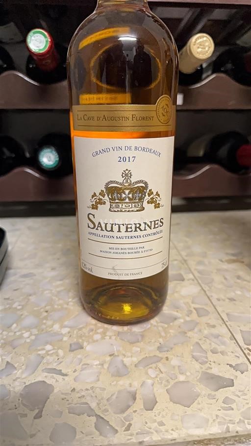 Bordeaux Sauternes La Cave Augustin Florent 2017