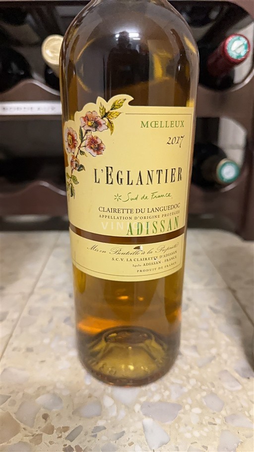 Languedoc Clairette du Languedoc SCV La Clairette Adissan L'Églantier 2017