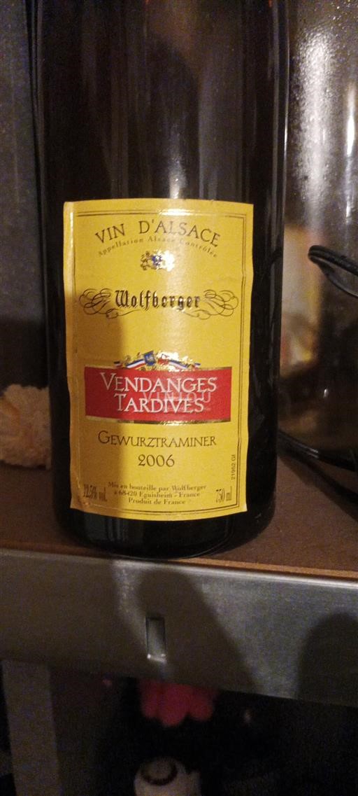 Alsácia Não especificado Vendanges Tardives Wolfberger 2006