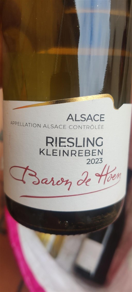 Alsace Grand Cru Baron de Hoen Kleinreben 2023